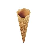 wisefood Eiswaffel, 3000 Süße Eistüten mit gewelltem Rand Ø 51mm, perfekt für Softeis, essbare und knusprige Softeiswaffel, Alternative zu Plastik Eisbechern
