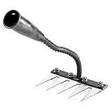 Abhörbarer 5-Zahn-Rake Gartenarbeit Hand Unkrautstecher Entfernung Abnehmbarer Entferner Der Abzieher Entwurzelungswerkzeug Unkrautjäter Langem Stiel Unkrautjäter Fugenkratzer Mit Stiel Gummigriff