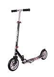 Hudora Hornet Scooter Roller Air 200, schwarz/rot | Luftreifen Big Wheel | Tret-Roller luftbereift | Kick-Scooter | 14533