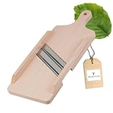 HOFMEISTER® Krauthobel aus Holz, 40 cm, scharfe Klingen schneiden alle Krautköpfe und Gemüsesorten, zur Herstellung von Sauerkraut, Rotkraut & Krautsalat, Gemüsehobel Made in EU