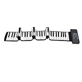 88 Tasten Roll Piano, Elektronisches Hand Roll Piano mit 128 Rhythmen und Tönen, über USB Wiederaufladbare Digitalpiano Tastatur mit MIDI Funktion, LED Digitalanzeige, für Kinder