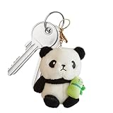 Yabauuop Plüsch Panda Schlüsselanhänger - Süßer Panda Autoschlüsselanhänger | Panda-Schlüsselanhänger Für Rucksack, Autoschlüssel, Handy, Tasche Und Mehr Für Damen, Herren, Kinder