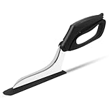 Pizzaschere, Pizzaschneider Schere mit festem Boden und komfortablem Griff, lebensmittelechte Edelstahlklingen, scharfe Schneidklingen, Schwarz