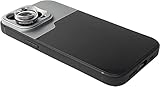SYSTEM-S Makro Linse 30x Mikroskop Filter mit Hülle in Schwarz für iPhone 14 Pro