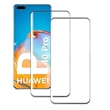 AKLPP 2 Stück Panzer Schutz Glas für Huawei P40 pro, 9H Härte Glas Folie Displayschutz, HD Klar, Anti-Kratz, 4D, Anti-Bläschen Panzerfolie Schutzfolie Bläschenfrei Displayschutzfolie