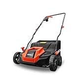 FUXTEC Elektro-Vertikutierer FX-EV320ECO, Rasenlüfter mit 1300 Watt Power, 32 cm Arbeitsbreite und Tiefeneinstellungen von -12 bis +10 mm, 40 L Grasfangkorb