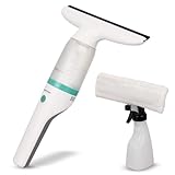 MPM Fenstersauger MDS-01 - Fenstersauger der automatisch Wasser absaugt - Ohne Streifen und Wasserflecken - 40 Minuten Betriebszeit mit Einer Ladeladung