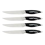 Knifesharks Premium Steakmesser 4-teiliges Set, Steak Knife, Japanischer Stahl, gezahntes geschmiedetes feines Steakmesserset, rasiermesserscharf