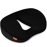 DYNMC you Ergonomischer Sitzring Steißbein - Bequemes Donut-Kissen aus Memory Foam, Formstabil, Perfekte Härte - Premium Steißbeinkissen für Entspanntes Sitzen - Modernes Sitzkissen Loch by Schwarz