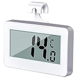 Jinpojun Kühlschrankthermometer, Wasserdichte Digital Thermometer mit Gut Lesbarem LCD-Anzeige Lesen Perfekt für kühlschrank, Gefrierfach, Lnnen, Außen