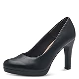 Tamaris Damen Klassische Pumps, Frauen Absatzschuhe,TOUCHit-Fußbett,Abendschuhe,Court Shoes,stöckelschuhe,Hochzeitsschuhe,Black MATT,39 EU