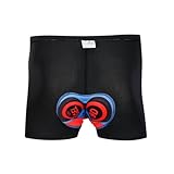 AHIOJEGX Gepolsterte Radlerhosen Gel Pad Radhose Radunterhose Pro 9D 19D 20D Radunterhose Fahrradshorts Schwarz Bike Unterwäsche Fahrrad Mountainbike(Color-1,M)