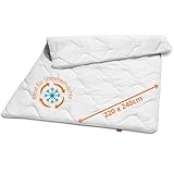 sleepling Ultra leichte Sommerdecke 220x240 cm, Sommer Bettdecke leicht, dünne Sommerbettdecke aus 100% Mikrofaser, Ökotex 100, waschbar 60 Grad