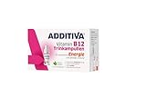ADDITIVA Vitamin B12 Energy Trinkampullen – 500 µg Vitamin B12, B2, B6 & 150 mg L-Carnitin – 10 vegane Ampullen – Mango-Maracuja-Geschmack – Unterstützt Energiestoffwechsel & verringert Müdigkeit