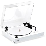 Fluance RT85 Reference High Fidelity Vinyl Turntable Record Player with Ortofon 2M Blue Cartridge, Acrylic Platter, Speed Control Motor High Mass MDF Wood Plinth Vibration Isolation Feet - Piano White