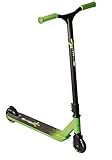 muuwmi Stuntscooter – Freestyle Kickroller, 100 mm, ABEC 7, verstärkter Wing-Lenker, 360°- Lenkung, schwarz-grün
