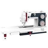 VERITAS Power Stitch 32 Titan I 32 Stichmuster I Einstellbarer Nähfußdruck I 1.000 Stiche pro Minute I mit Freiarm-Funktion & Anschiebetisch I für dicke Stoffe wie Jeans, Leder, Canvas