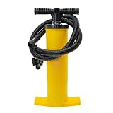 4L Dual-Action Luftpumpe mit 130 cm Schlauch – leicht und tragbar, für aufblasbare Gegenstände, gelb, für Paddleboards, Boote und Luftsofas