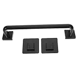 CLISPEED Selbstklebender Handtuchhalter Schwarz Wandmontage ohne Bohren Bad Handtuchstange mit Glatten Kanten Platzsparend für Badezimmer Küche und Balkon Einfache Installation