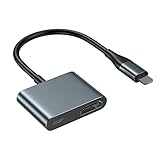 HDMI Adapter für Phone/Pad, 1080P Digital AV Kabel Adapter Sync Bildschirm Konverter, HDMI Adapter Kompatibel mit Phone/pad/pod zu TV/Projektor/Monitor, Plug and Play(Keine Aufladung erforderlich)