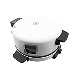 30,5 cm elektrischer Pizzamaker mit Temperaturkontrolle, perfekt für Pizza, Pfannkuchen, Quesadillas und Kekse (Rot)