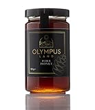 Olympus Land Roher Kiefernhonig | Griechischer Honig | Natürlicher, Reiner, Kaltgepresster | Premium Qualität 920gr