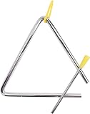 QHFlashbuy Triangel Musikinstrument,6 Zoll Triangle Percussion Instrument,Musikinstrumente für Kinder,Schlag-Dreiecke mit Schlägern für Musikalische Früherziehung