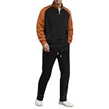 Generisch Herren Jogginganzug Trainingsanzügee für Herren 2 Teilig Set Sweatshirt und Jogginghose Fitness Kapuzenjacke Freizeitanzug Männer Baumwolle Gym Sportanzug Freizeitanzug