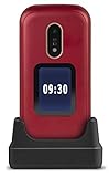 Doro 6060 - GSM Mobiltelefon im eleganten Klappdesign (3 MP Kamera, 2,8 Zoll (7,11cm) Display, GPS, Bluetooth) rot-weiß
