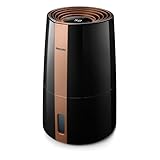Philips Luftbefeuchter 3000, 45 m², 99,97% weniger Bakterien mit NanoCloud, 300 ml/h, 3 Geschwindigkeiten, Schlafmodus, ultra-leise (33 dB), Feuchtigkeitssensor, Timer, 3L Tank, schwarz (HU3918/10)