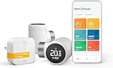tado° Smartes Heizkörperthermostat X – Starter Kit mit Bridge X, Heizungssteuerung per App und Smart Speaker (Siri, Google Assistant), Energie sparen, DIY Installation, nicht kompatibel mit V3+