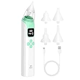 PLLYPE Nasensauger Baby Elektrisch, Automatisch Nasal Aspirator, Elektrisch Nasensauger mit LCD-Display, Musikfunktion, 3 SaugstäRken Und 4 Silikon Tipps für Neugeborene, Kleinkinder, Kinder