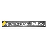 Fussbodenaufkleber Motiv: Kreide - Abstand halten (1000x150 mm) Fußbodenaufkleber - Bodenmakierung in Schule Kindergarten Tagheim/mit Schutzlaminat Rutschhemmend nach DIN R10 nach DIN 51130