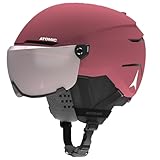 ATOMIC SAVOR VISOR JR Skihelm mit Visier - Maroon - Größe S - Für Kinder & Jugendliche - Max. Stoßdämpfung - Active Aircon Belüftung - Brille mit High End-Verspiegelung