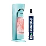 Drinkmate OmniFizz Wassersprudler und Getränkesprudler, besprudelt jegliche Getränke, inkl. 425g (bis zu 60L) CO2 Zylinder (Arktis Blau)
