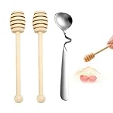 2 stück Honiglöffel, 1 Stück Rührlöffel, hölzerner Honiglöffel, Honiglöffel für Tee, Honigrührstab, Holzlöffel zum Basteln, Kaffee, Milchtee-Rührstab, hölzerner Honigstab