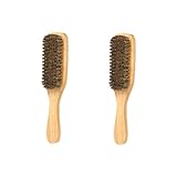 NOLITOY 2St Bartstyling-Hersteller beard brush for men beard care Bartkamm Bartpflege-Kit Bartpflegezubehör Bart-Stylingbürste Bartbürste Bartglätter Borsten Accessoires für Männer Hölzern