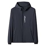 Generisch Uv Schutzkleidung Damen Atmungsaktiv Windjacke Leichte Laufjacke Sommer Skim Outdoor Bluse Upf 50+ Sweatjacke Zip Hoodie Sportjacke Trainingsjacke Jogging Jacke Sommerjacke