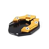 DUSHUO Universal Motorrad Fahrrad Ständer Extender Fuß Seite Stehen Verlängerung Pad Unterstützung Platte Anti-Skid Vergrößerte Basis Zubehör Stützplatte(Color-G)