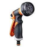 UQMIQURA Gartenbrause, 8 Einstellbare Garten Handbrause Spritzpistole, Einstellbarer Wasserdurchfluss Bewässerungsbrause für Bewässerung Rasen, Haustier Baden, Autowaschen, Bürgersteig Reinigung