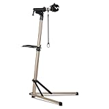Urban Deco Fahrrad Montageständer Stabiler Reparaturständer aus Aluminiumlegierung, 50kg Kapazität, Höhenverstellbar bis 160cm, 360° Drehbare Halterung, mit Werkzeugablage (Gold)