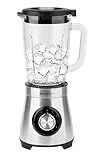 EMERIO Standmixer | 1.75L Glasbehälter | 1000 Watt Power | Crush Ice Funktion | 5 Geschwindigkeiten + Pulse Funktion | 4 Messer aus Edelstahl | 2 Sicherheitsschalter in Krug & Deckel | BL-126794