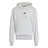 adidas Herren Essentials FEELCOZY French Terry Hoodie, medium Grey Heather/Black, L