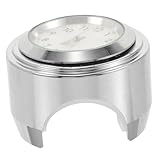 Abaodam Lenkerplan wasserdichte Lenkeruhr Fahrradlenkeruhr Schallplatten-Wanduhr aus Vinyl Motorrad -Lenkergriffe Uhr fürs Auto Motorrad Halbabdeckung Motorrad Lenkeruhr Motorraduhr Metall