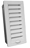 Upmann 50143 Lueftungsgitter Kunstst, verstellbar mit Einbaur, weiß