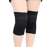 Knieschoner,1 Paar Schwarz Knieschoner mit dickem, Atmungsaktiv Schwamm Rutschfest Knieschützer, Knee Pads für Tanzen, Reinigung, Sport, Yoga