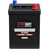 LANGZEIT Oldtimer Batterie 6V 105Ah Autobatterie Starterbatterie 6-Volt ers. 80Ah 84Ah 96Ah