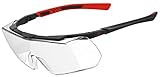 ACE Evo OTG Arbeits-Brille für Brillenträger - Über-Schutzbrille für Bau, Handwerk & Industrie - EN 166 - Schwarz - 1er Pack