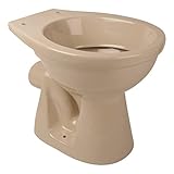 Stand-WC Tiefspüler Abgang Wand Waagerecht Toilette WC Bahama Beige