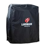 LANDMANN Grillabdeckung | PVC Grillzubehör - Wetterfest | Abdeckhaube für Grills von 60 x 80 x 120 cm | Grillhaube, Abdeckplane für Outdoor | Wetterschutzhaube für Grill - reißfest